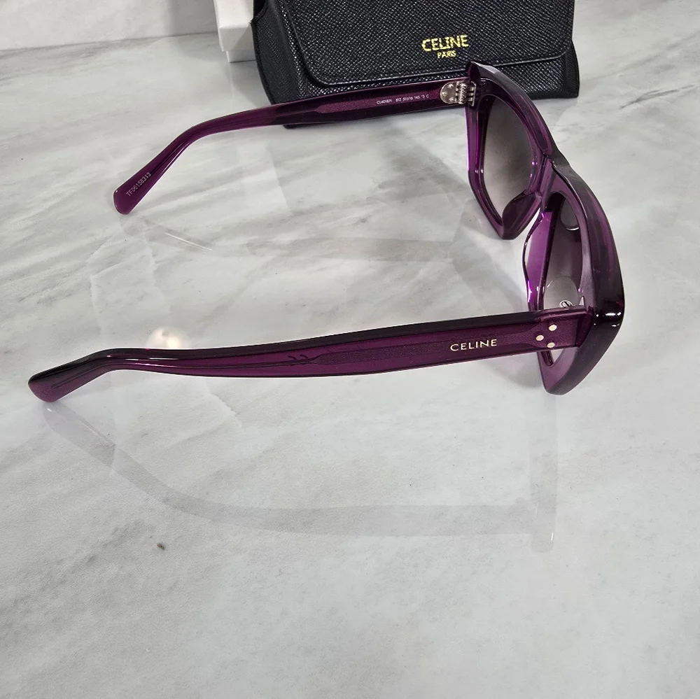 Celine Purple Cat-Eye Sunglasses - Picture 9 of 11